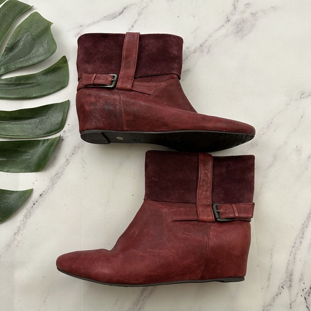 Farylrobin Womens Ankle Boots Booties Size 8 Red … - image 7
